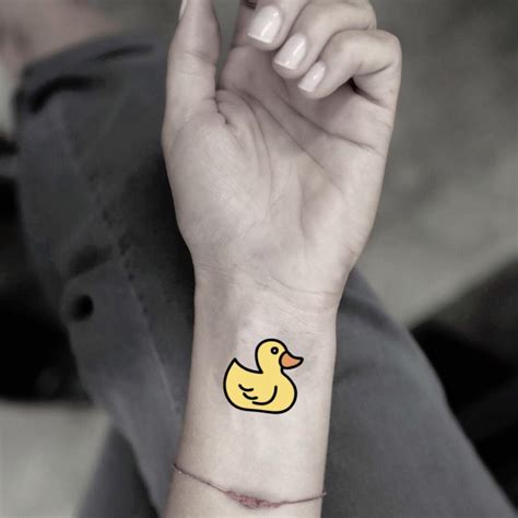 rubber duckie tattoo|minimalist duck tattoo.